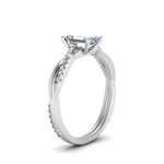 Load image into Gallery viewer, emerald-cut-infinity-twist-diamond-engagement-ring-in-white-gold-FD8253EMRHAND-NL-WG
