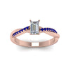 Load image into Gallery viewer, emerald-cut-infinity-twist-diamond-engagement-ring-with-blue-sapphire-in-14K-rose-gold-FD8253EMRGSABL-NL-RG