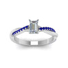 Load image into Gallery viewer, emerald-cut-infinity-twist-diamond-engagement-ring-with-blue-sapphire-in-14K-white-gold-FD8253EMRGSABL-NL-WG