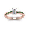 Load image into Gallery viewer, emerald-cut-infinity-twist-diamond-engagement-ring-with-emerald-in-14K-rose-gold-FD8253EMRGEMGR-NL-RG