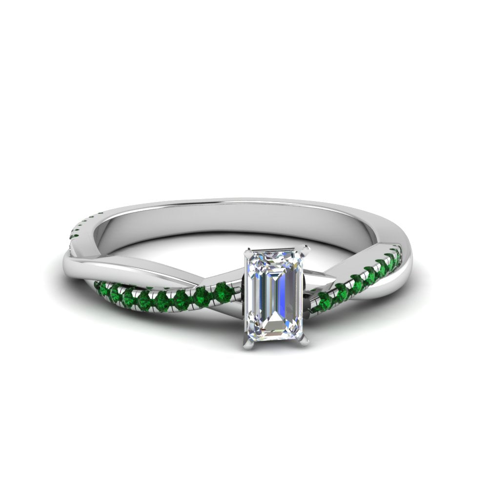 emerald-cut-infinity-twist-diamond-engagement-ring-with-emerald-in-14K-white-gold-FD8253EMRGEMGR-NL-WG