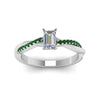 Load image into Gallery viewer, emerald-cut-infinity-twist-diamond-engagement-ring-with-emerald-in-14K-white-gold-FD8253EMRGEMGR-NL-WG