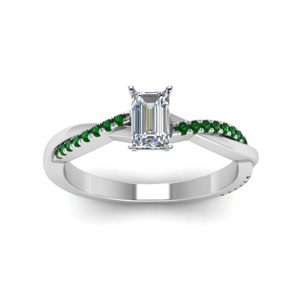 emerald-cut-infinity-twist-diamond-engagement-ring-with-emerald-in-14K-white-gold-FD8253EMRGEMGR-NL-WG