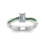 Load image into Gallery viewer, emerald-cut-infinity-twist-diamond-engagement-ring-with-emerald-in-14K-white-gold-FD8253EMRGEMGR-NL-WG

