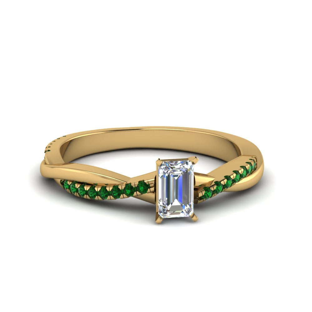 emerald-cut-infinity-twist-diamond-engagement-ring-with-emerald-in-14K-yellow-gold-FD8253EMRGEMGR-NL-YG