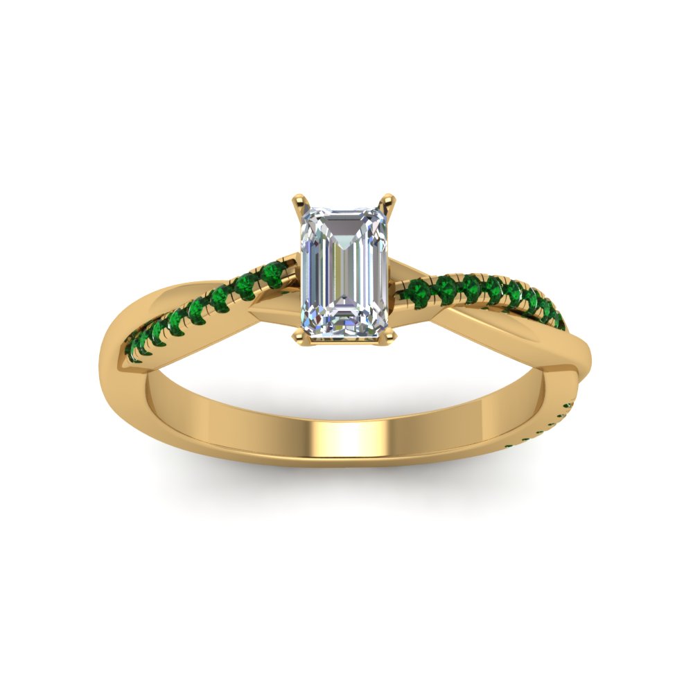 emerald-cut-infinity-twist-diamond-engagement-ring-with-emerald-in-14K-yellow-gold-FD8253EMRGEMGR-NL-YG