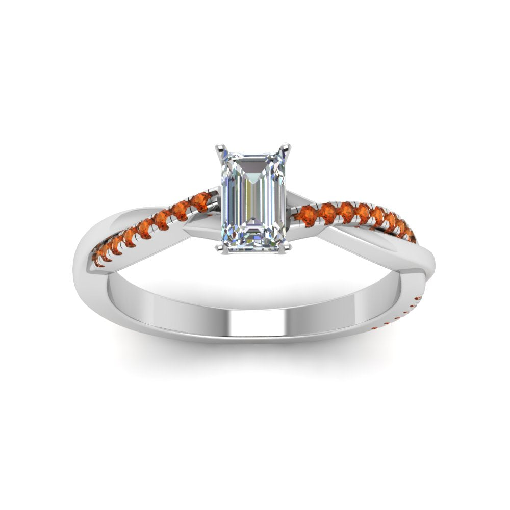 emerald-cut-infinity-twist-diamond-engagement-ring-with-orange-sapphire-in-14K-white-gold-FD8253EMRGSAOR-NL-WG