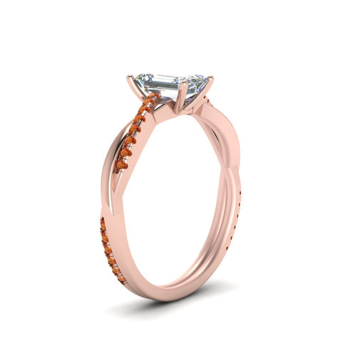 emerald-cut-infinity-twist-diamond-engagement-ring-with-orange-sapphire-in-14K-rose-gold-FD8253EMRGSAOR-NL-RG