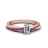 Load image into Gallery viewer, emerald-cut-infinity-twist-diamond-engagement-ring-with-pink-sapphire-in-14K-rose-gold-FD8253EMRGSADRPI-NL-RG