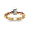 Load image into Gallery viewer, emerald-cut-infinity-twist-diamond-engagement-ring-with-pink-sapphire-in-14K-yellow-gold-FD8253EMRGSADRPI-NL-YG
