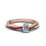 Load image into Gallery viewer, emerald-cut-infinity-twist-diamond-engagement-ring-with-ruby-in-14K-rose-gold-FD8253EMRGRUDR-NL-RG
