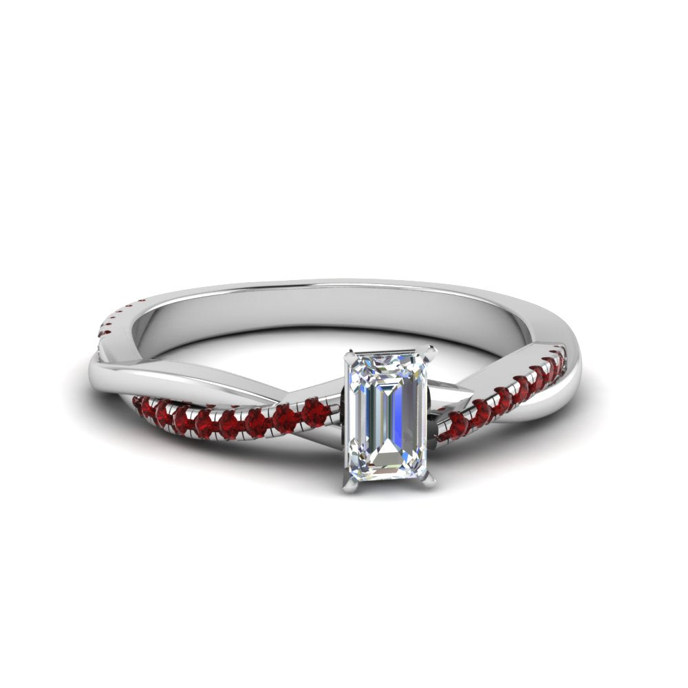 emerald-cut-infinity-twist-diamond-engagement-ring-with-ruby-in-14K-white-gold-FD8253EMRGRUDR-NL-WG