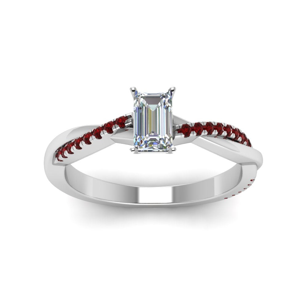 emerald-cut-infinity-twist-diamond-engagement-ring-with-ruby-in-14K-white-gold-FD8253EMRGRUDR-NL-WG