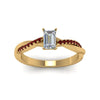 Load image into Gallery viewer, emerald-cut-infinity-twist-diamond-engagement-ring-with-ruby-in-14K-yellow-gold-FD8253EMRGRUDR-NL-YG