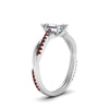 Load image into Gallery viewer, emerald-cut-infinity-twist-diamond-engagement-ring-with-ruby-in-14K-white-gold-FD8253EMRGRUDR-NL-WG