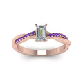 Thumbnail 27 - emerald-cut-infinity-twist-diamond-engagement-ring-with-violac-topaz-in-14K-rose-gold-FD8253EMRGVITO-NL-RG