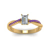 Load image into Gallery viewer, emerald-cut-infinity-twist-diamond-engagement-ring-with-violac-topaz-in-14K-yellow-gold-FD8253EMRGVITO-NL-YG