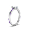 Load image into Gallery viewer, emerald-cut-infinity-twist-diamond-engagement-ring-with-violac-topaz-in-14K-white-gold-FD8253EMRGVITO-NL-WG