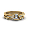 Load image into Gallery viewer, emerald-cut-infinity-twist-diamond-matching-bridal-set-in-14K-yellow-gold-FD8253EM-NL-YG