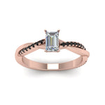 Load image into Gallery viewer, emerald-cut-infinity-twist-engagement-ring-with-black-diamond-in-14K-rose-gold-FD8253EMRGBLACK-NL-RG
