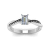 Load image into Gallery viewer, emerald-cut-infinity-twist-engagement-ring-with-black-diamond-in-14K-white-gold-FD8253EMRGBLACK-NL-WG