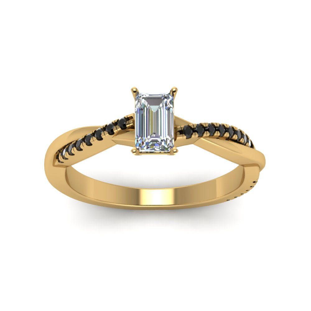 emerald-cut-infinity-twist-engagement-ring-with-black-diamond-in-14K-yellow-gold-FD8253EMRGBLACK-NL-YG