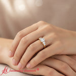 Load image into Gallery viewer, emerald-cut-modern-step-engagement-ring-yellow-gold-fdenr9663-model
