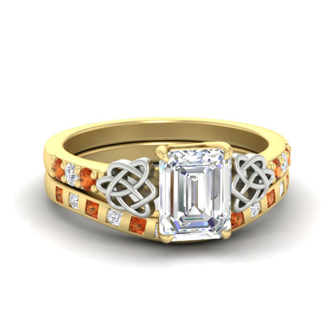 emerald-cut-orange-sapphire-celtic-two-tone-bridal-matching-set-in-yellow-gold-fdens2255emgsaorsleep-nl-yg-ws4.jpg