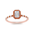 Thumbnail 15 - emerald-cut-orange-sapphire-halo-petite-engagement-ring-in-rose-gold-FD8523EMRGSAORANGLE3-NL-RG