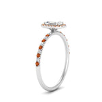 Load image into Gallery viewer, emerald-cut-orange-sapphire-halo-petite-engagement-ring-in-white-gold-FD8523EMRGSAORANGLE3-NL-WG
