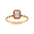 Thumbnail 87 - emerald-cut-orange-sapphire-halo-petite-engagement-ring-in-yellow-gold-FD8523EMRGSAORANGLE3-NL-YG