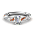 Thumbnail 10 - emerald-cut-orange-sapphire-twisted-vine-engagement-ring-in-white-gold-FD9127EMRGSAOR-NL-WG