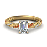 Load image into Gallery viewer, emerald-cut-orange-sapphire-twisted-vine-engagement-ring-in-yellow-gold-FD9127EMRGSAOR-NL-YG
