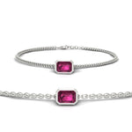 Load image into Gallery viewer, 1 Carat Bezel Set Emerald Chain Bracelet
