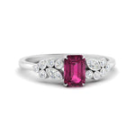 Load image into Gallery viewer, emerald-cut-pink-sapphire-cluster-ring-in-white-gold-FDENS3110EMRGSADRPI-NL-WG.jpg
