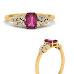 Load image into Gallery viewer, emerald-cut-pink-sapphire-cluster-ring-in-yellow-gold-FDENS3110EMRGSADRPI-NL-YG.jpg

