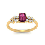 Load image into Gallery viewer, emerald-cut-pink-sapphire-cluster-ring-in-yellow-gold-FDENS3110EMRGSADRPI-NL-YG.jpg
