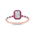 Thumbnail 11 - emerald-cut-pink-sapphire-halo-petite-engagement-ring-in-rose-gold-FD8523EMRGSADRPIANGLE3-NL-RG
