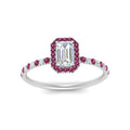 Thumbnail 47 - emerald-cut-pink-sapphire-halo-petite-engagement-ring-in-white-gold-FD8523EMRGSADRPIANGLE3-NL-WG