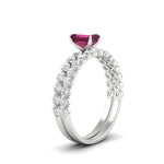 Load image into Gallery viewer, emerald-cut-pink-sapphire-single-prong-diamond-bridal-rings-set-in-FDENS3023EMGSADRPI-NL-WG-GS
