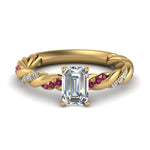 Load image into Gallery viewer, emerald-cut-pink-sapphire-twisted-vine-engagement-ring-in-yellow-gold-FD9127EMRGSADRPI-NL-YG