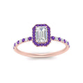 Thumbnail 35 - emerald-cut-purple-topaz-halo-petite-engagement-ring-in-rose-gold-FD8523EMRGVITOANGLE3-NL-RG