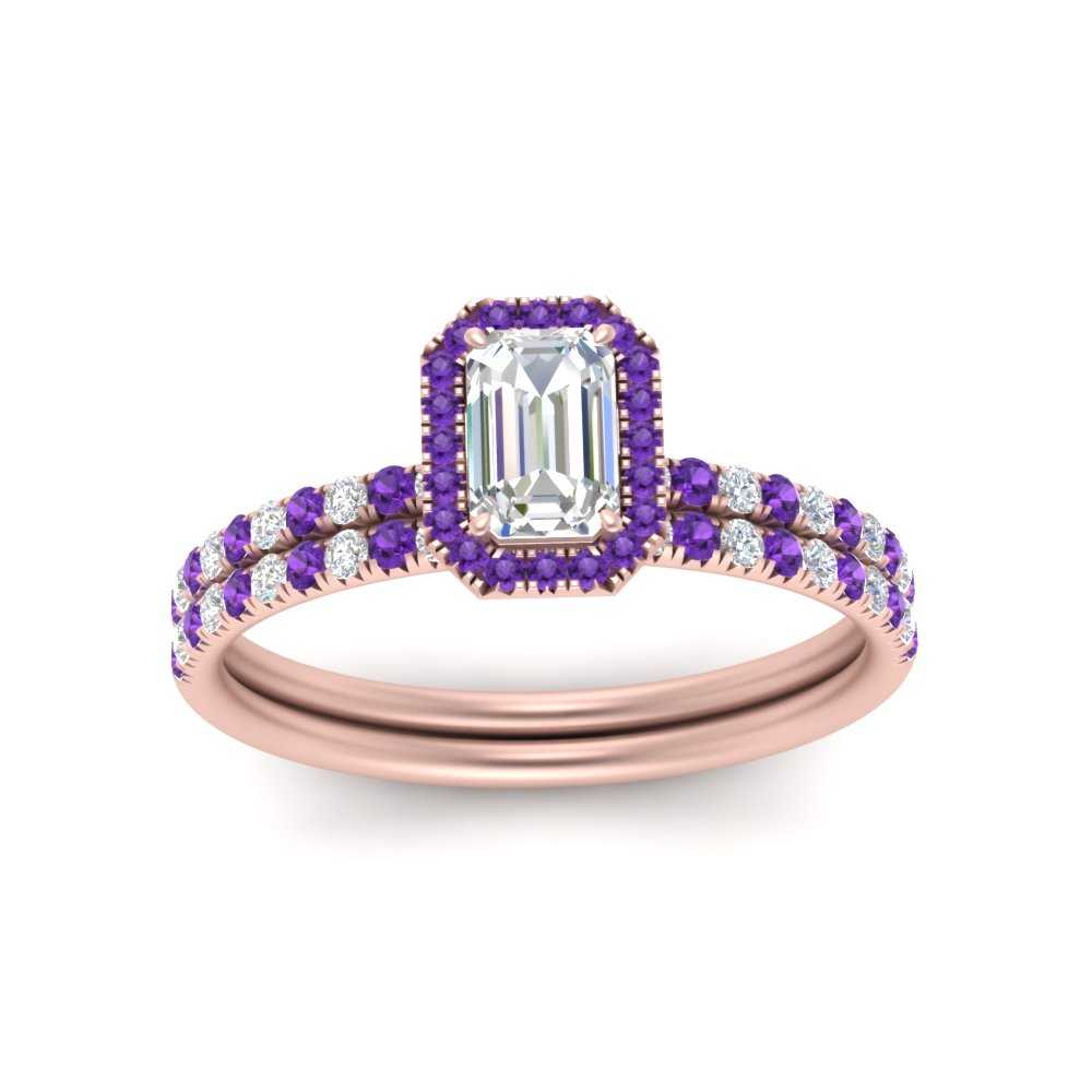 emerald-cut-purple-topaz-halo-wedding-ring-set-in-rose-gold-FD8523EMGVITO-NL-RG