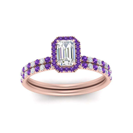 emerald-cut-purple-topaz-halo-wedding-ring-set-in-rose-gold-FD8523EMGVITO-NL-RG