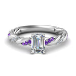Load image into Gallery viewer, emerald-cut-purple-topaz-twisted-vine-engagement-ring-in-white-gold-FD9127EMRGVITO-NL-WG
