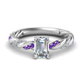 Thumbnail 25 - emerald-cut-purple-topaz-twisted-vine-engagement-ring-in-white-gold-FD9127EMRGVITO-NL-WG