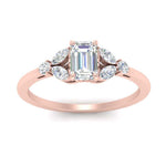 Load image into Gallery viewer, emerald-cut-real-diamond-vintage-style-engagement-ring-in-rose-gold-FDENR635EMRANGLE5-NL-RG