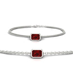 Load image into Gallery viewer, 1 Carat Bezel Set Emerald Chain Bracelet
