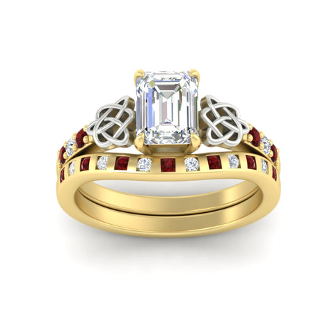 emerald-cut-ruby-celtic-two-tone-bridal-matching-set-in-yellow-gold-fdens2255emgrudrangle5-nl-yg-ws4.jpg