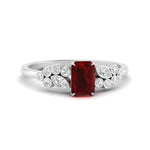 Load image into Gallery viewer, emerald-cut-ruby-cluster-ring-in-white-gold-FDENS3110EMRGRUDR-NL-WG.jpg
